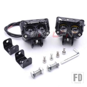 LED スポットライトコンボ運転車レンズ 3 モード補助ライト白黄色防水車/バイク/トラックレトロフィット - Spotlights V2