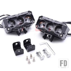 LED スポットライトコンボ運転車レンズ 3 モード補助ライト白黄色防水車/バイク/トラックレトロフィット - Spotlights V3