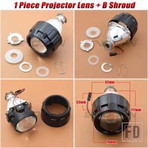 バイキセノンプロジェクターレンズヘッドライト H7 H4 2.5インチミニライト H1 HID 車ランプ 1ピース カーアクセサリーチューニング - 1 PC B Shroud