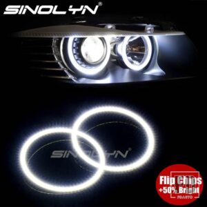 エンジェルアイズランニングライト 68 80 95mmハロー 2.5 WST/3.0 小糸 Q5/ヘラ 3R G5 レンズ交換用カーアクセサリー DIY - 68mm