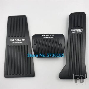 マツダ 燃料フットペダルブレーキペダルカバー 2 3 BL BM 6 GH GJ CX-5 CX5 CX 5 CX3 CX7 CX9 2015-19 アクセサリー - LHD AT 3pcs Black