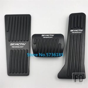 マツダ 燃料フットペダルブレーキペダルカバー 2 3 BL BM 6 GH GJ CX-5 CX5 CX 5 CX3 CX7 CX9 2015-19 アクセサリー - RHD AT 3pcs Black