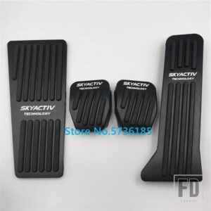 マツダ 燃料フットペダルブレーキペダルカバー 2 3 BL BM 6 GH GJ CX-5 CX5 CX 5 CX3 CX7 CX9 2015-19 アクセサリー - RHD MT 4pcs Black