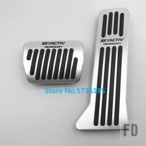 マツダ 燃料フットペダルブレーキペダルカバー 2 3 BL BM 6 GH GJ CX-5 CX5 CX 5 CX3 CX7 CX9 2015-19 アクセサリー - AT 2pcs Silver