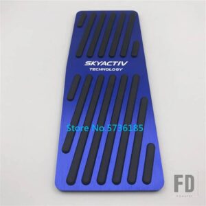 マツダ カーアクセサリーペダルパッド 3 アクセラ BP CX-30 CX30 2019 2021 アクセルフットレスト装飾金属リペアカバー - Footrest 1pcs BLUE