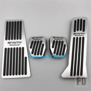 マツダ 燃料フットペダルブレーキペダルカバー 2 3 BL BM 6 GH GJ CX-5 CX5 CX 5 CX3 CX7 CX9 2015-19 アクセサリー - LHD MT 4pcs Silver