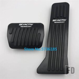 マツダ 燃料フットペダルブレーキペダルカバー 2 3 BL BM 6 GH GJ CX-5 CX5 CX 5 CX3 CX7 CX9 2015-19 アクセサリー - AT 2pcs Black