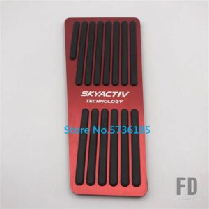 マツダ ペダルキット 2 3 6 アテンザアクセラ BL BM GH GJ CX5 CX3 CX7 CX9 アクセルリペアフットレストパッド装飾アクセサリー - RHD 1pcs Red