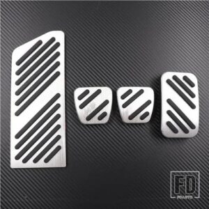 ホンダ アルミカーアクセサリー シビック 2016 2017 MT/AT アクセルブレーキフットレストペダルパッドオートスタイリングステッカー - MT 4PCS