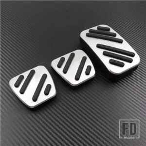 ホンダ アルミカーアクセサリー シビック 2016 2017 MT/AT アクセルブレーキフットレストペダルパッドオートスタイリングステッカー - MT 3 PCS