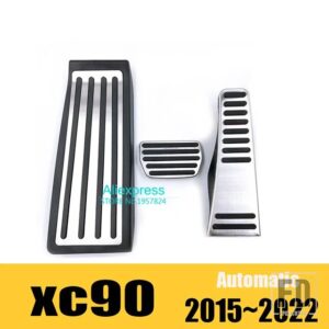 ボルボ ステンレス車ペダルキットカバー XC60 XC90 S90 S60 V60 V90 飾るインテリアアクセサリー再装着部品パッド - 3pcs(xc90)