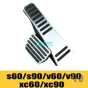 ボルボ ステンレス車ペダルキットカバー XC60 XC90 S90 S60 V60 V90 飾るインテリアアクセサリー再装着部品パッド - 2pcs