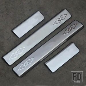 シボレー ステンレスドアシルスカッフプレートクルーズ 2009 2010-2014 カーアクセサリーペダルプレートスタイリングドアカバーパッド - External 4pcs