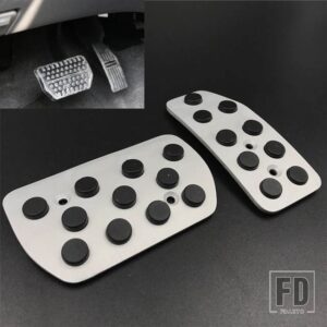 シボレー 車アクセサリースパーク AT 自動ガスブレーキフットレストペダル装飾プレートアクセルパッドカバー - With logo