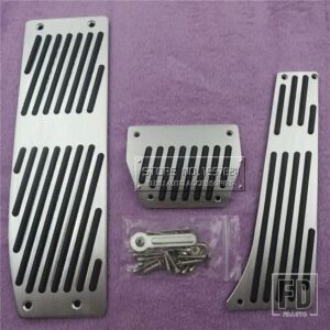 BMW フットレスト燃料ブレーキ AT/MT ペダル 13シリーズ X1 E39 E46 E87 E90 E91 E92 アクセルガスペダルカバーステッカー - AT 3PCS