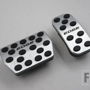 フォード アルミペダルエッジ 2015 2021 装飾アクセルブレーキフットレストパッド滑り止め金属カバー - Silver