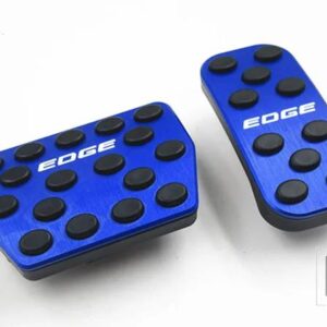 フォード アルミペダルエッジ 2015 2021 装飾アクセルブレーキフットレストパッド滑り止め金属カバー - Blue