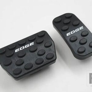 フォード アルミペダルエッジ 2015 2021 装飾アクセルブレーキフットレストパッド滑り止め金属カバー - Black