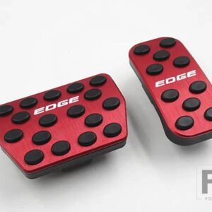 フォード アルミペダルエッジ 2015 2021 装飾アクセルブレーキフットレストパッド滑り止め金属カバー - Red