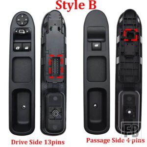 プジョー 6554QC 6490HQ 2個 運転席側助手席側ウィンドウコントロールスイッチ 207 2007-2015 6554HJ 6554.QC - Style B