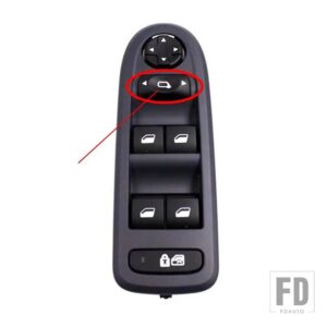 シトロエン プジョー 自動マスターウィンドウスイッチ 308 508 C5 2007-2013 電源ボタン 98054508ZD 96644915XT 98053439 96644915 - Without Folding