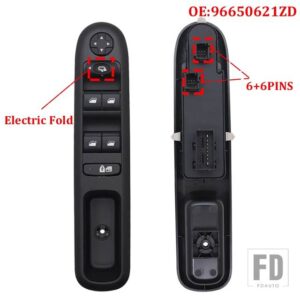 プジョー 96650620ZD フロント左自動車マスターパワーウィンドウスイッチ 3008 5008 ワゴン 2009-2016 96650621ZD - Electric Fold