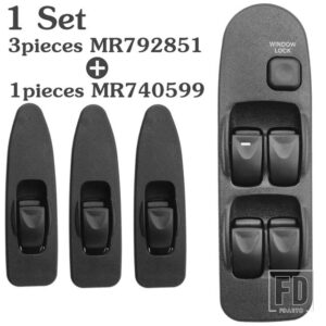 三菱 MR740599 MR792851 電動ウィンドウスイッチリフター カリスマ 1995-2006 スペーススターラックスイッチ - 1set 4pcs
