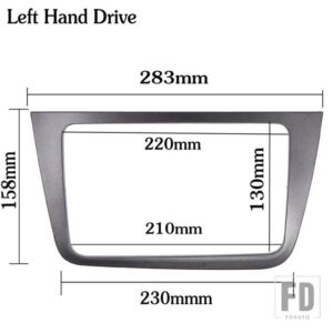 2 DINDVD フェイシアシート ALTEA LHD RHD アダプターステレオラジオパネルダッシュダブル 2 DIN フレームプレーヤーカバーフェイスベゼル - left hand