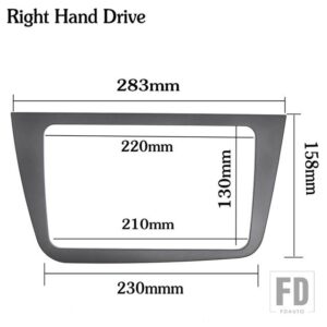 2 DINDVD フェイシアシート ALTEA LHD RHD アダプターステレオラジオパネルダッシュダブル 2 DIN フレームプレーヤーカバーフェイスベゼル - right hand