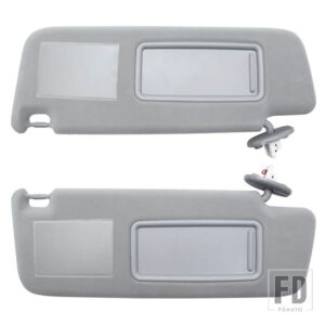 トヨタ サンバイザー ランドクルーザー J12 2002-2009 プラド LC120 2003-2009 運転席側 LED ランプ付き 74310-6A020 - Grey Left and Right
