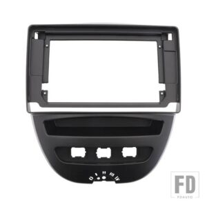 シトロエン プジョー トヨタ ダブル 2 DIN カーラジオフレーム アイゴ C1 107 2005-2014 フェイシアダッシュキット DVD ラジオパネルステレオカ - 10.1 Inch
