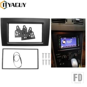 ボルボ ダブル 2 DIN カーラジオフェイシア XC90 ステレオインターフェイスダッシュ CD トリムインストールキットラジオパネル - 178x100mm