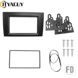 ボルボ ダブルディンカーラジオフレーム XC90 オートステレオフェイシアマウントキットトリムパネルダッシュアダプターフェイスベゼル - 178x100mm