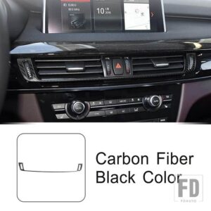 BMW ステンレスセンターコンソールエアアウトレットフレーム装飾カバートリム X5 X6 F15 F16 インテリアアクセサリー - Carbon Fiber Color
