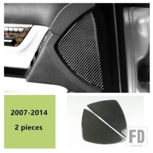 メルセデスベンツ カーボンセンターコンソールギアシフトパネルカバートリム 6個 Cクラス W204 2007-2013 ウォーターカップフレーム装飾 - side panel