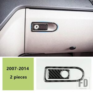 メルセデスベンツ カーボンセンターコンソールギアシフトパネルカバートリム 6個 Cクラス W204 2007-2013 ウォーターカップフレーム装飾 - glove switch