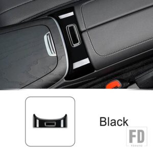 メルセデスベンツ センターコンソールアームレストボックスボタンフレーム装飾カバートリム Eクラス W214 2024 インテリア - Black