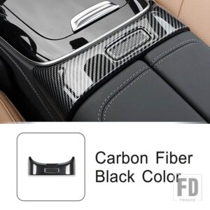 メルセデスベンツ センターコンソールアームレストボックスボタンフレーム装飾カバートリム Eクラス W214 2024 インテリア - Carbon Fiber Color