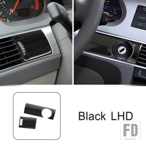 アウディ ステンレス鍵穴エアアウトレットパネル装飾カバートリム A6 C6 2009-2011 LHD インテリアアクセサリー - Black