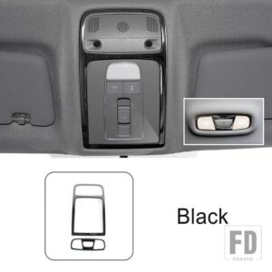 アウディ ステンレスルーフ読書ランプフレーム装飾カバートリム A3 8V 2013-2019 インテリアアクセサリー - Black