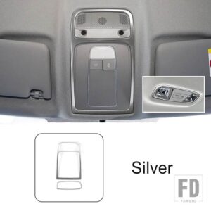 アウディ ステンレスルーフ読書ランプフレーム装飾カバートリム A3 8V 2013-2019 インテリアアクセサリー - Silver
