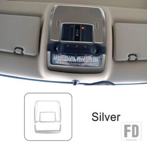 BMW ステンレスルーフ読書ランプフレーム装飾カバートリム X5 E70 X6 E71 2008-2014 ドームライトインテリア - Silver