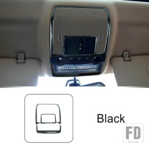 BMW ステンレスルーフ読書ランプフレーム装飾カバートリム X5 E70 X6 E71 2008-2014 ドームライトインテリア - Black
