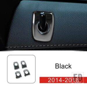 BMW ステンレスドアボルトデカールスパンコール装飾カバートリム X5 X6 F15 F16 インテリアアクセサリー - Black