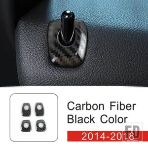 BMW ステンレスドアボルトデカールスパンコール装飾カバートリム X5 X6 F15 F16 インテリアアクセサリー - Carbon Fiber Color