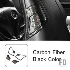 メルセデスベンツ フロントシート調整フレーム装飾カバートリム W207 C204 CEクラスクーペステンレスインテリア - Carbon Fiber Color