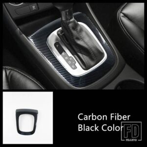 アウディ ステンレスセンターコンソールギアシフトフレーム装飾カバートリム Q3 2013-2016 インテリアアクセサリー - Carbon Fiber Color