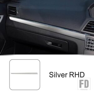メルセデスベンツ ステンレスセンターコンソールダッシュボード装飾ストリップ Eクラスクーペ W207 2009-2016 RHD - Silver