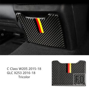 メルセデスベンツ カーボンフロントドアパネル装飾カバートリム 2個 Cクラス W205 GLC X253 2015-2018 カーアクセサリー - Ashtray panel