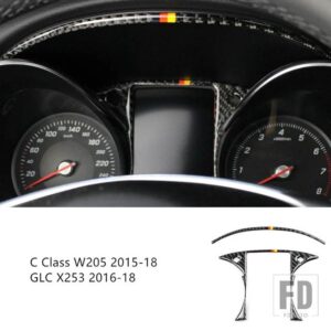 メルセデスベンツ カーボンフロントドアパネル装飾カバートリム 2個 Cクラス W205 GLC X253 2015-2018 カーアクセサリー - Display frame